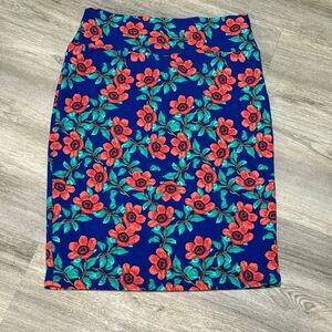 Lularoe‎ pencil skirt size large darling rose design